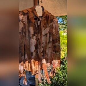 New Simple Retro Blouse - Gingerbread L